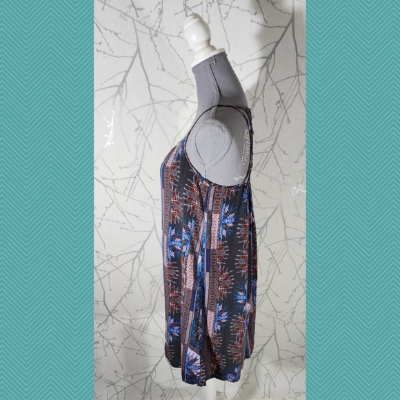 Sun & Shadow Aztec Printed Strappy Mini Dress - Picture 3 of 4